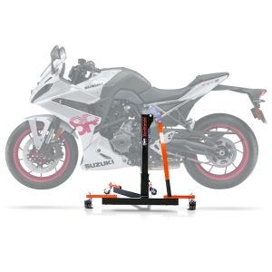 Sentralstativ egnet for Suzuki GSX-8R 2024 oransje motorsykkeljekk ConStands Power-Evo