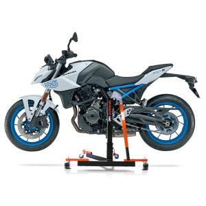 Manøvreringshjelp egnet for Suzuki GSX-8S 23 orange - for garasje, sidestativ og hovedstativ, 300 kg