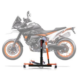 Sentralstativ egnet for KTM 890 SMT 23-25 oransje motorsykkeljekk ConStands Power-Evo