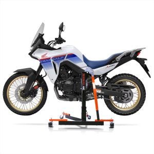 Manøvreringshjelp egnet for Honda Transalp XL 750 23-24 oransje - for garasje, sidestativ og hovedstativ, 300 kg