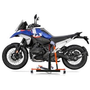 Manøvreringshjelp egnet for BMW R 1300 GS 23-24 oransje - for garasje, sidestativ og hovedstativ, 300 kg