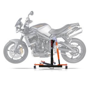 Sentralstativ egnet for Triumph Street Triple / R 07-22 oransje motorsykkeljekk ConStands Power-Evo