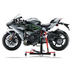 Manøvreringshjelp egnet for Kawasaki Ninja H2 / Carbon / H2R 15-20 - for garasje, sidestativ og hovedstativ, 300 kg