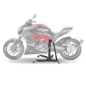Sentralstativ egnet for Ducati Diavel 11-18 Grå motorsykkeljekk ConStands Power-Classic