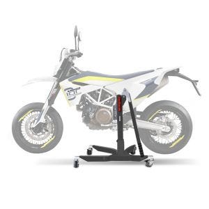 Sentralstativ egnet for Husqvarna 701 Supermoto 15-24 grå motorsykkeljekk ConStands Power-Classic