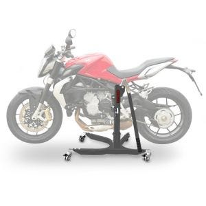 Sentralstativ egnet for MV Agusta Brutale 800/ RR / SCS / Rosso 13-25 Grå motorsykkeljekk ConStands Power-Classic