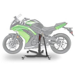 Sentralstativ egnet for Kawasaki ER-6f 12-16 grå motorsykkeljekk ConStands Power-Classic