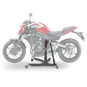 Sentralstativ egnet for Kawasaki ER-6n 12-16 grå motorsykkeljekk ConStands Power-Classic