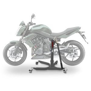 Sentralstativ egnet for Kawasaki ER-6n 05-11 Grå motorsykkeljekk ConStands Power-Classic