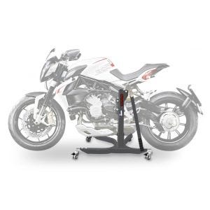 Sentralstativ egnet for MV Agusta Brutale 800 Dragster/RR/RC/SCS/Rosso 14-24 grå motorsykkeljekk ConStands Power-Classic