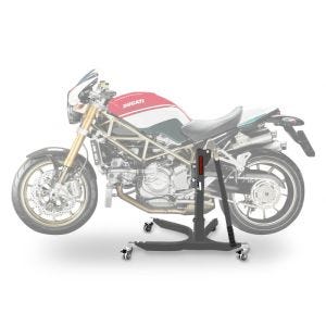 Sentralstativ egnet for Ducati Monster S2R 1000 06-08 Grå motorsykkeljekk ConStands Power-Classic