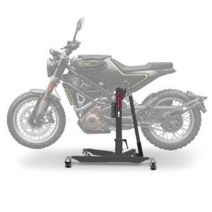 Sentralstativ egnet for Husqvarna Svartpilen 401 17-24 Grå motorsykkeljekk ConStands Power-Classic