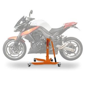 Sentralstativ egnet for Kawasaki Z 1000 10-13 oransje motorsykkeljekk ConStands Power-Classic