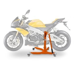 Sentralstativ egnet for Aprilia Tuono V4 1100 Factory 15-25 oransje motorsykkeljekk ConStands Power-Classic