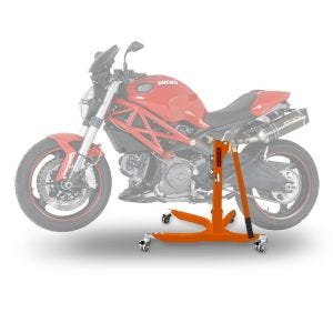 Sentralstativ egnet for Ducati Monster 696 08-14 oransje motorsykkeljekk ConStands Power-Classic