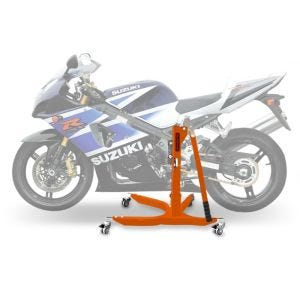 Sentralstativ egnet for Suzuki GSX-R 1000 03-04 oransje motorsykkeljekk ConStands Power-Classic