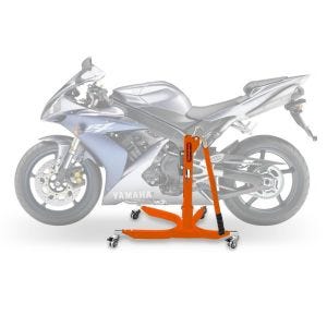 Sentralstativ egnet for Yamaha YZF-R1 04-06 oransje motorsykkeljekk ConStands Power-Classic