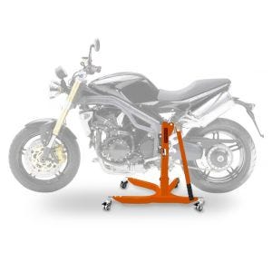 Sentralstativ egnet for Triumph Speed Triple 05-10 oransje motorsykkeljekk ConStands Power-Classic