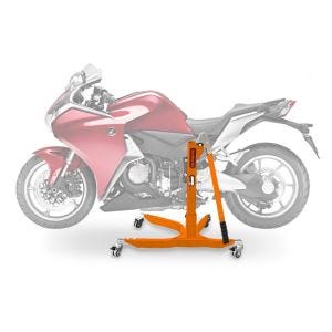 Sentralstativ egnet for Honda VFR 1200 F 10-16 oransje motorsykkeljekk ConStands Power-Classic