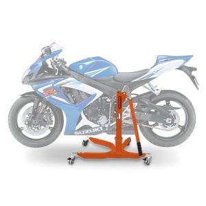 Sentralstativ egnet for Suzuki GSX-R 600 06-10 oransje motorsykkeljekk ConStands Power-Classic