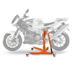 Sentralstativ egnet for Aprilia Tuono 1000 / R 06-11 oransje motorsykkeljekk ConStands Power-Classic