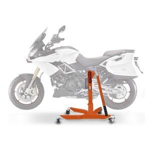 Sentralstativ egnet for Aprilia Caponord 1200 13-16 oransje motorsykkeljekk ConStands Power-Classic