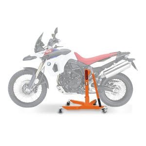 Sentralstativ egnet for BMW F 800 GS / Adventure 08-18 oransje motorsykkeljekk ConStands Power-Classic