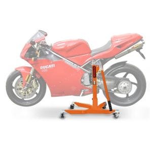 Sentralstativ egnet for Ducati 748 95-04 oransje motorsykkeljekk ConStands Power-Classic
