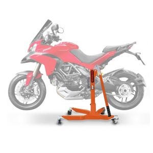 Sentralstativ egnet for Ducati Multistrada 1200 10-14 oransje motorsykkeljekk ConStands Power-Classic