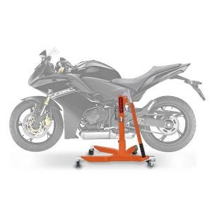 Sentralstativ egnet for Honda CBR 600 F 11-13 oransje motorsykkeljekk ConStands Power-Classic