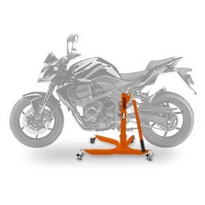 Sentralstativ egnet for Kawasaki Z 750 / R 07-12 oransje motorsykkeljekk ConStands Power-Classic