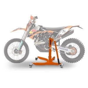 Sentralstativ egnet for KTM 690 Enduro / R 08-16 oransje motorsykkeljekk ConStands Power-Classic