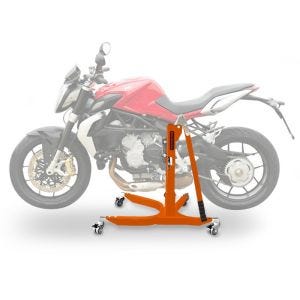 Sentralstativ egnet for MV Agusta Brutale 675 12-18 oransje motorsykkeljekk ConStands Power-Classic