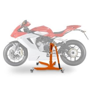 Sentralstativ egnet for MV Agusta F3 675 12-20 oransje motorsykkeljekk ConStands Power-Classic