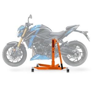 Sentralstativ egnet for Suzuki GSX-S 750 17-21 oransje motorsykkeljekk ConStands Power-Classic