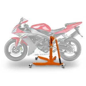 Sentralstativ egnet for Yamaha YZF-R1 98-03 oransje motorsykkeljekk ConStands Power-Classic