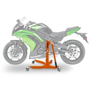 Sentralstativ egnet for Kawasaki ER-6f 12-16 oransje motorsykkeljekk ConStands Power-Classic