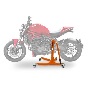 Sentralstativ egnet for Ducati Monster 1200 R 16-19 oransje motorsykkeljekk ConStands Power-Classic