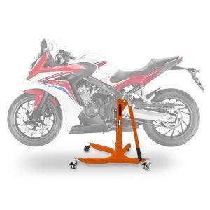 Sentralstativ egnet for Honda CBR 650 F 14-18 oransje motorsykkeljekk ConStands Power-Classic