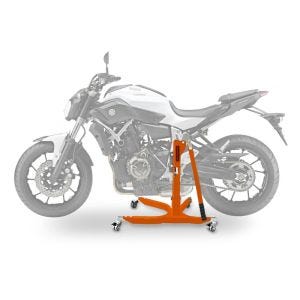 Sentralstativ egnet for Yamaha MT-07 13-25 oransje motorsykkeljack ConStands Power-Classic