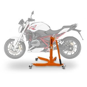 Sentralstativ egnet for BMW R 1200 R 15-18 oransje motorsykkeljekk ConStands Power-Classic