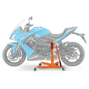 Sentralstativ egnet for Suzuki GSX-S 1000 F 15-21 oransje motorsykkeljekk ConStands Power-Classic