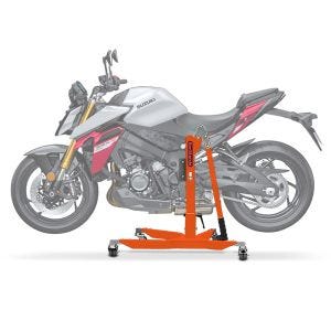 Sentralstativ egnet for Suzuki GSX-S 1000 21-24 oransje motorsykkeljekk ConStands Power-Classic