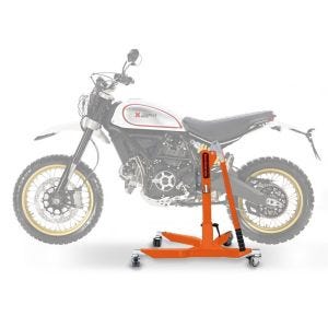 Sentralstativ egnet for Ducati Scrambler Desert Sled 17-22 oransje motorsykkeljekk ConStands Power-Classic