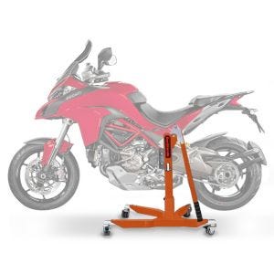 Sentralstativ egnet for Ducati Multistrada 1200 15-17 oransje motorsykkeljekk ConStands Power-Classic
