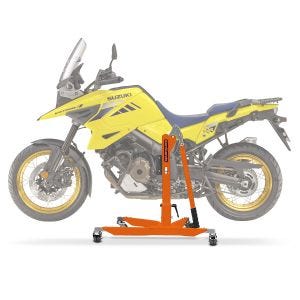 Sentralstativ egnet for Suzuki V-Strom 1050 20-24 oransje motorsykkeljekk ConStands Power-Classic