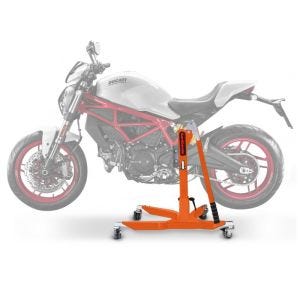Sentralstativ egnet for Ducati Monster 797 17-20 oransje motorsykkeljekk ConStands Power-Classic