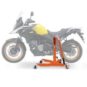 Sentralstativ egnet for Suzuki V-Strom 650 / XT 04-25 oransje motorsykkeljekk ConStands Power-Classic