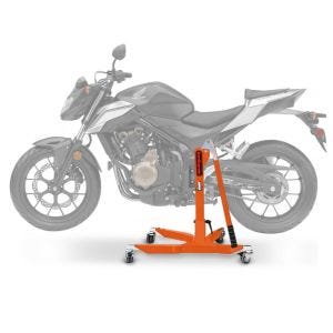 Sentralstativ egnet for Honda CB 500 F 16-18 oransje motorsykkeljekk ConStands Power-Classic