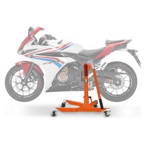 Sentralstativ egnet for Honda CBR 500 R 16-18 oransje motorsykkeljekk ConStands Power-Classic